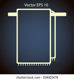 hanging towel rack vector icon