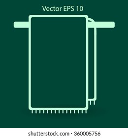 hanging towel rack vector icon