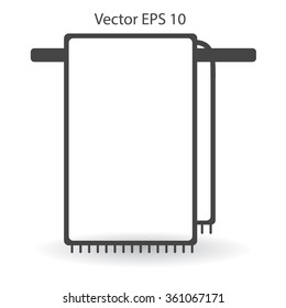 hanging towel rack vector icon