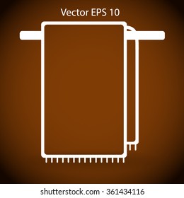 hanging towel rack vector icon