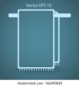 hanging towel rack vector icon