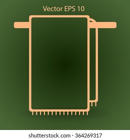 hanging towel rack vector icon