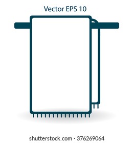 hanging towel rack vector icon