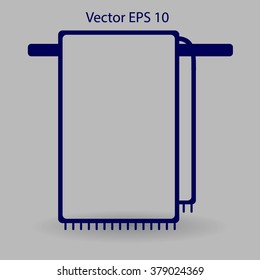 hanging towel rack vector icon