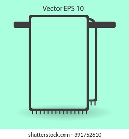 hanging towel rack vector icon