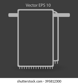 hanging towel rack vector icon