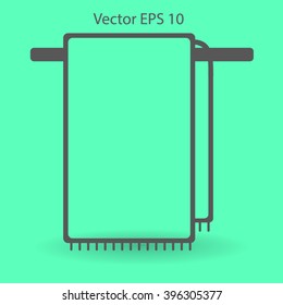 hanging towel rack vector icon