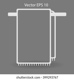 hanging towel rack vector icon
