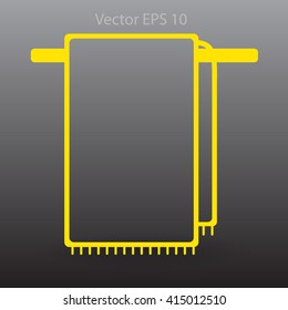 hanging towel rack vector icon