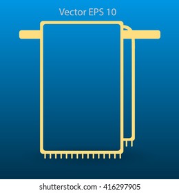 hanging towel rack vector icon