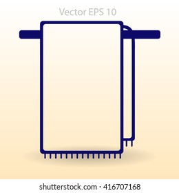 hanging towel rack vector icon
