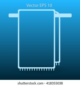 hanging towel rack vector icon