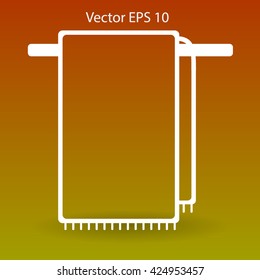 hanging towel rack vector icon