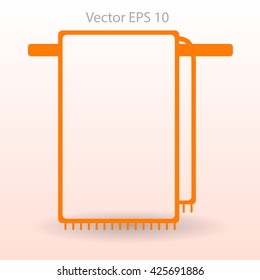 hanging towel rack vector icon