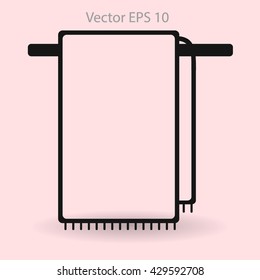 hanging towel rack vector icon