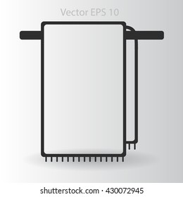hanging towel rack vector icon