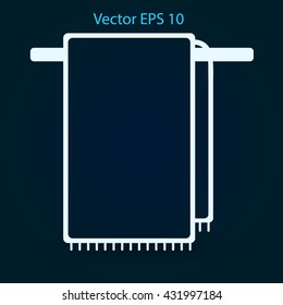 hanging towel rack vector icon