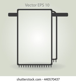 hanging towel rack vector icon