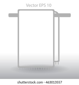 hanging towel rack vector icon
