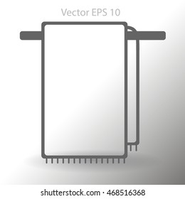 hanging towel rack vector icon