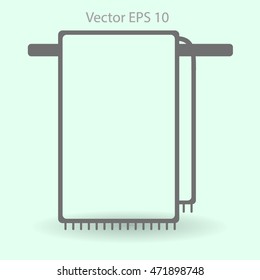 hanging towel rack vector icon