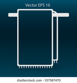 hanging towel rack vector icon