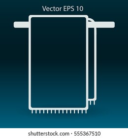 hanging towel rack vector icon