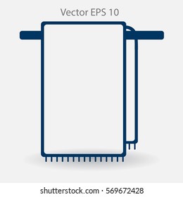 hanging towel rack vector icon
