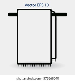 hanging towel rack vector icon