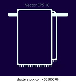 hanging towel rack vector icon