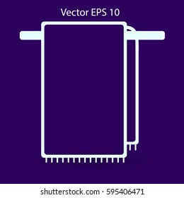 hanging towel rack vector icon
