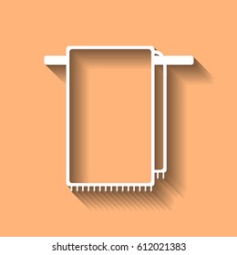 hanging towel rack vector icon