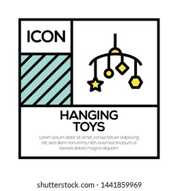HANGING TOYS AND ILLUSTRATION ICON CONCEPT