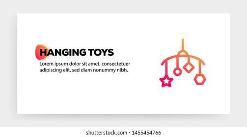HANGING TOYS AND ILLUSTRATION ICON CONCEPT