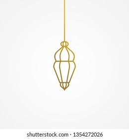 Hanging traditional arabic lamp for eid adha or ramadan kareem  