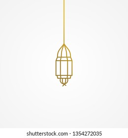 Hanging traditional arabic lamp for eid adha or ramadan kareem  