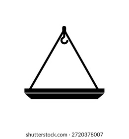 Comedero triangular colgante del pájaro o silueta decorativa del estante, Ilustración vectorial al aire libre del accesorio del jardín