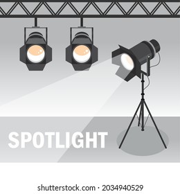 hanging or tripod spotlights poster