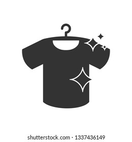 Hanging T-Shirt Icon. Laundry Element Illustration As A Simple Vector Sign & Trendy Symbol for Design and Websites, Presentation or Mobile Application.