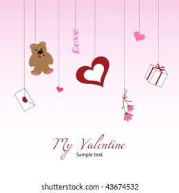 Hanging Valentine ornaments