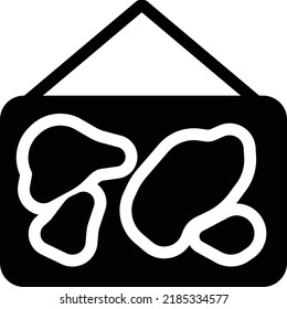 ilustración del vector colgante en un fondo transparente. Símbolos de calidad superior. Iconos vectoriales de glifos para diseño de conceptos y gráficos. 

