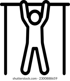 hanging Vector illustration on a transparent background. Premium quality symmbols. Thin line vector icons for concept and graphic design.