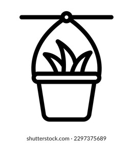 Hanging Vector Line Icon Design