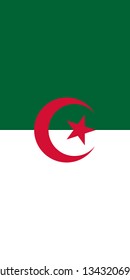 Hanging vertical flag of Algeria
