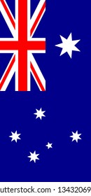 Hanging vertical flag of Australia