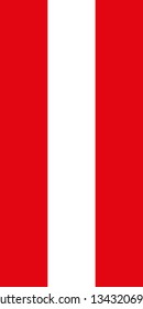 Hanging vertical flag of Austria