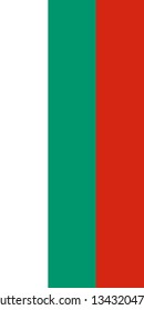 Hanging vertical flag of Bulgaria