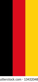 Hanging vertical flag of Germany