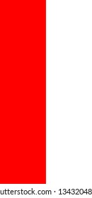 Hanging vertical flag of Indonesia