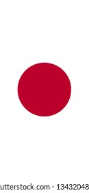 Hanging vertical flag of Japan